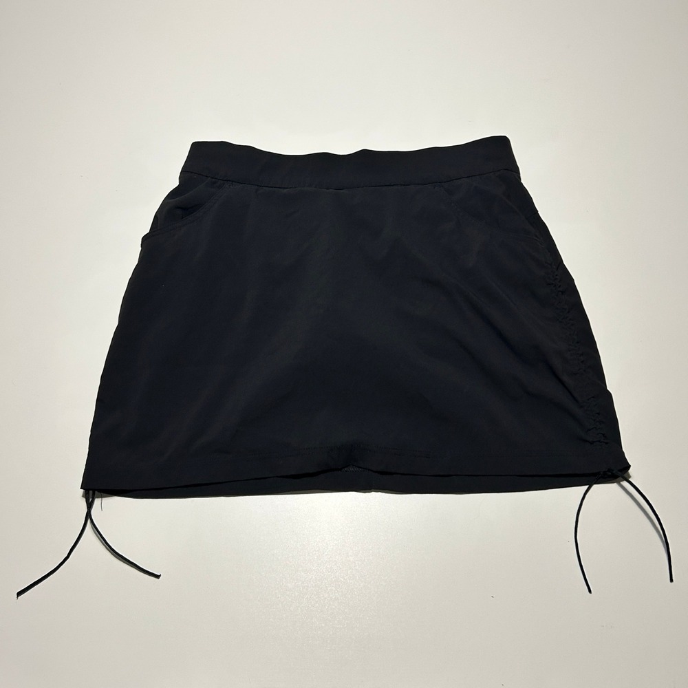Columbia Omni-Shield Black Hiking Skort Womens Large Active Skirt Pockets Cinch